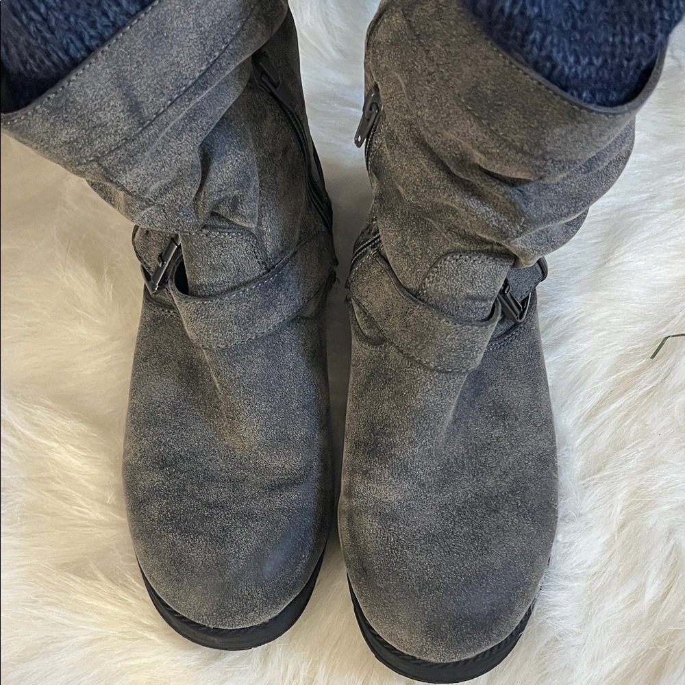 Muk Luks Gray Ankle Boots